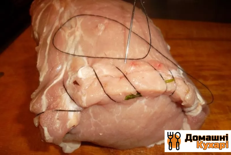Фарширована свинина на рожні - фото крок 5