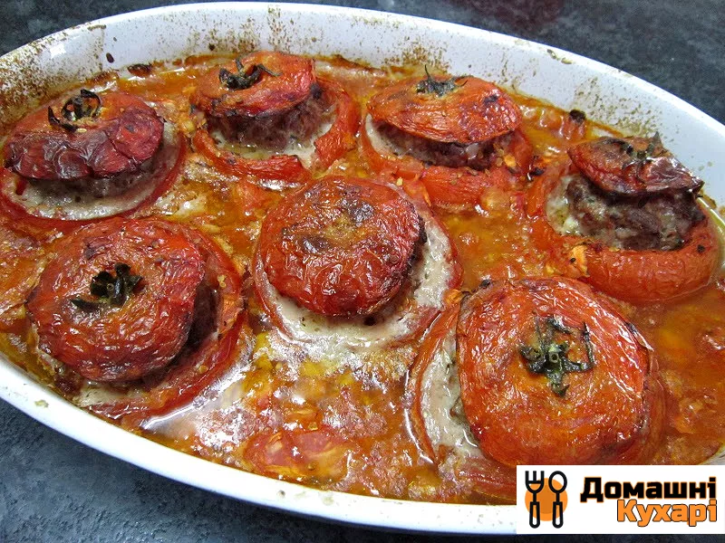 Фаршировані помідори фаршем в духовці - фото крок 6