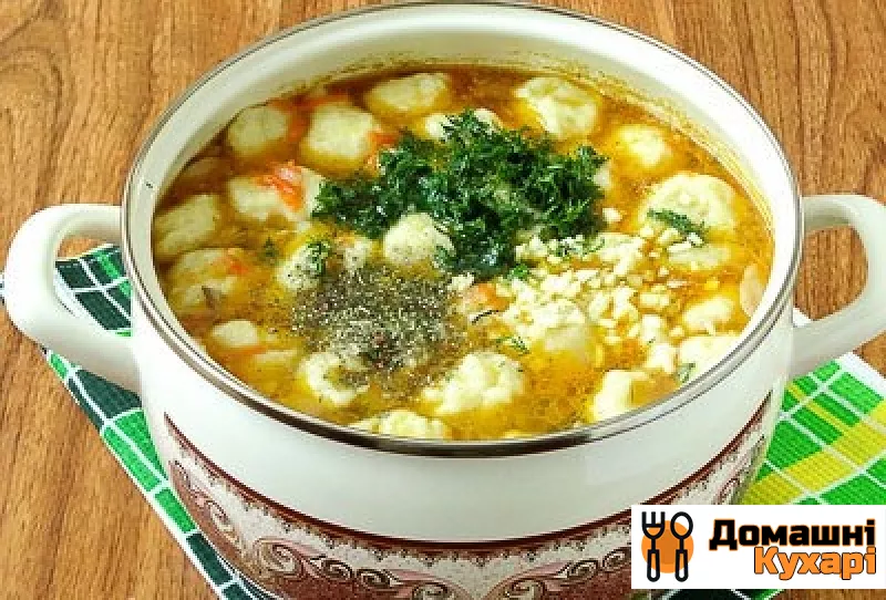 Гречаний суп з картопляними галушками - фото крок 7
