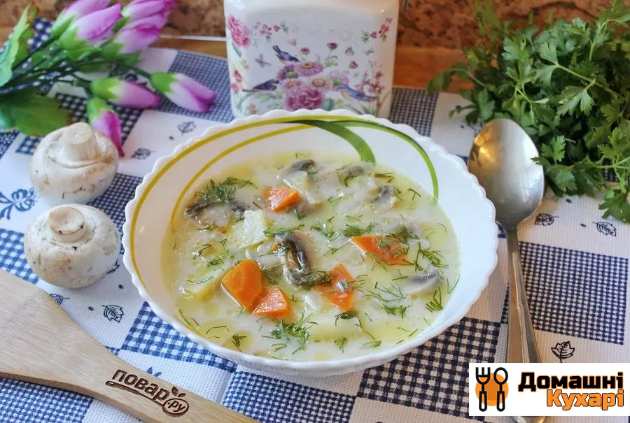 Грибний суп з молоком - фото крок 10