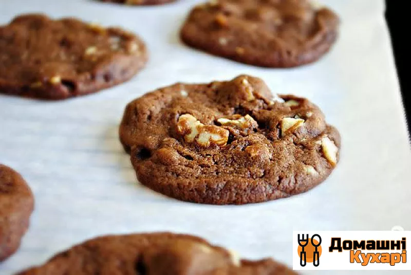 Шоколадне печиво з горіхами - фото крок 3