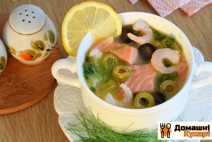 Вершковий суп з лососем і креветками - фото крок 4