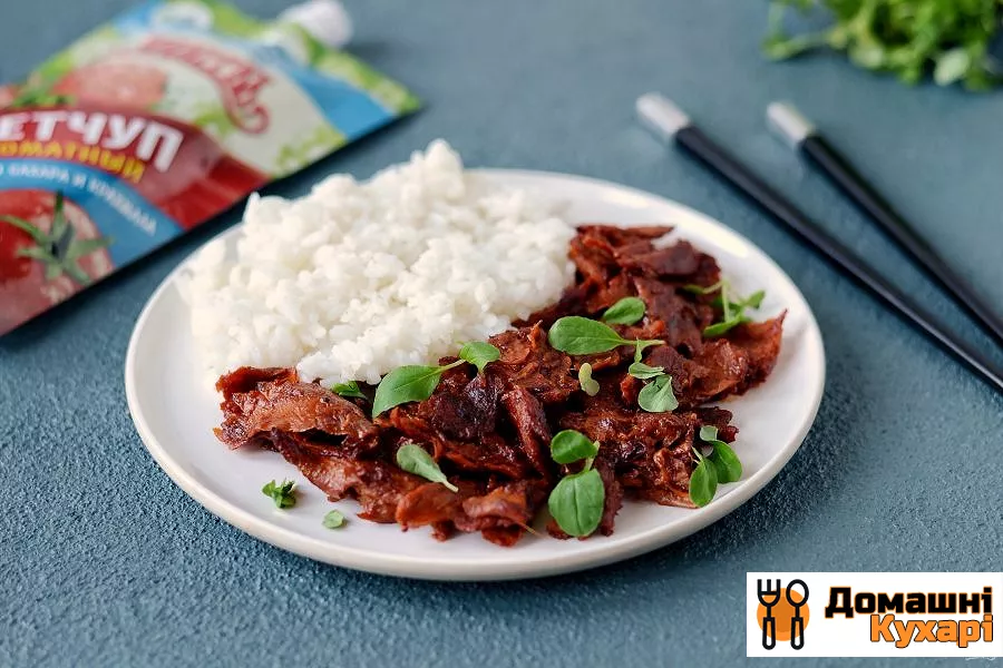 Соєве м'ясо по-монгольські з кетчупом - фото крок 8