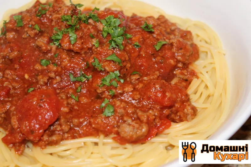 Спагеті з фаршем і томатним соусом - фото крок 4