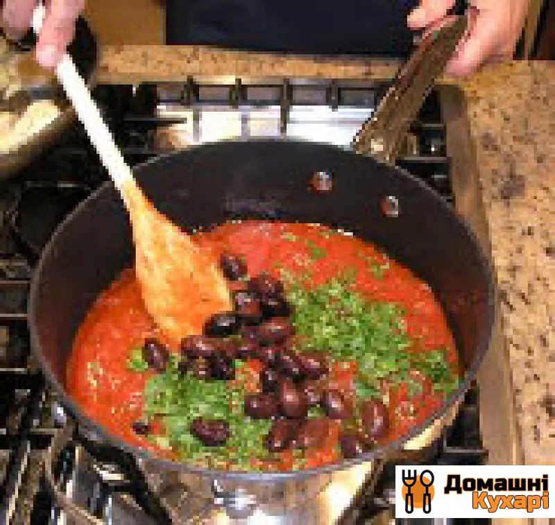 Спагеті з оливками і помідорами - фото крок 4