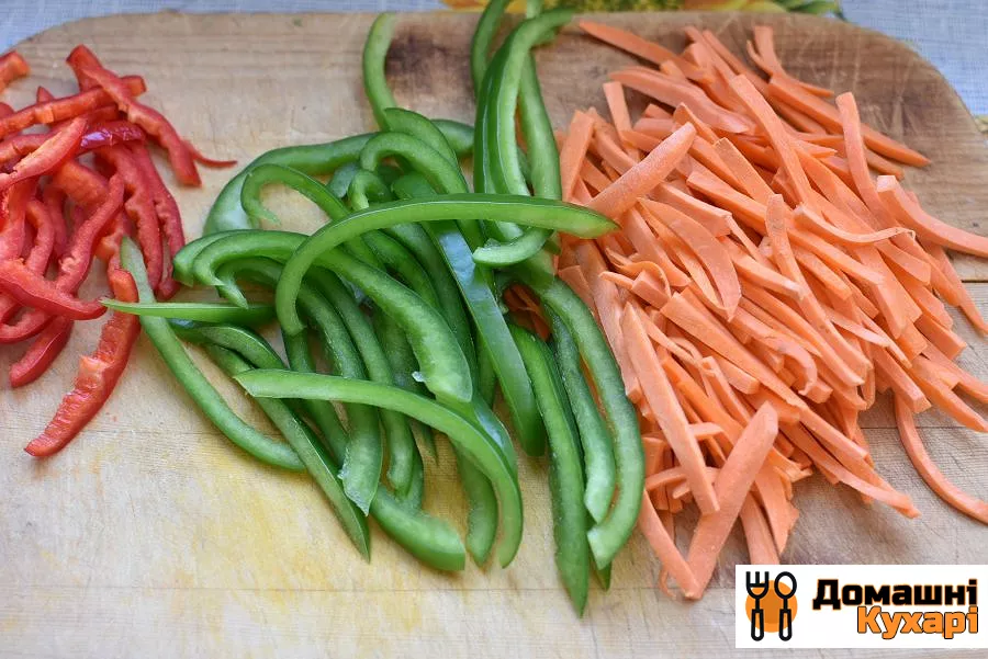 Стир-Фрай з глив з морквою і овочами - фото крок 3