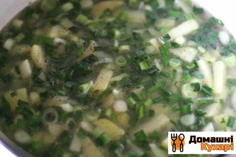 Суп-пюре з зеленого лука - фото крок 4