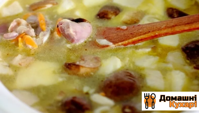 Суп з білих грибів з вершками - фото крок 3