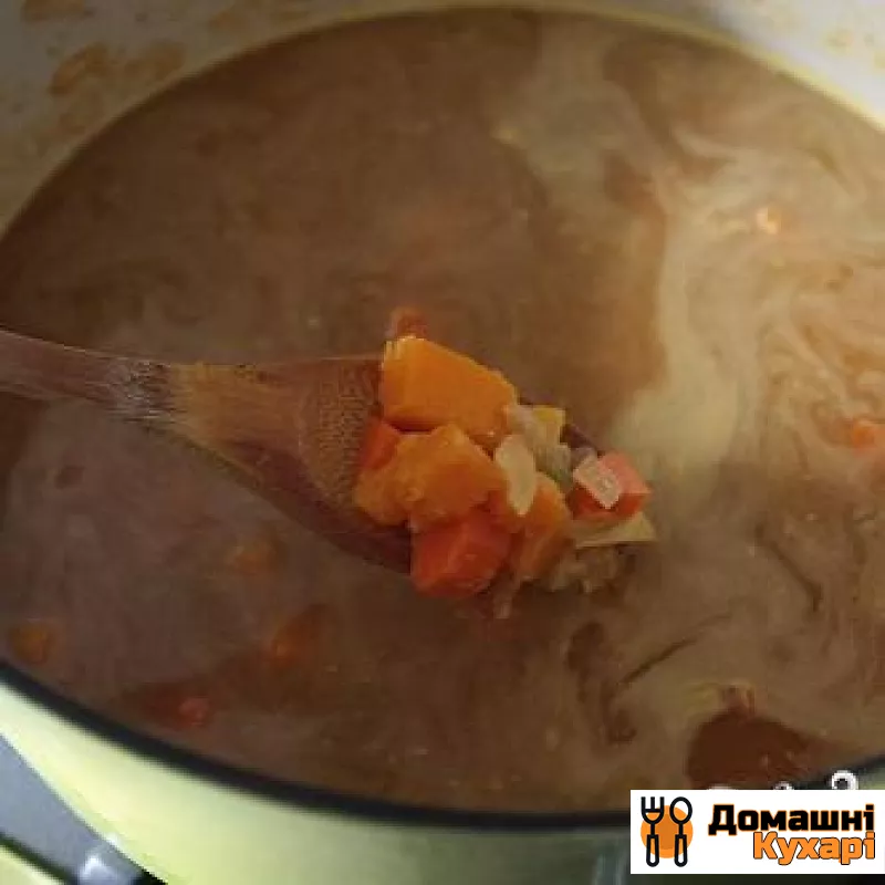 Суп з сквошу і сочевиці з коріяндрове маслом - фото крок 4