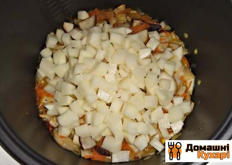 Суп зі свіжих білих грибів в мультиварці - фото крок 7