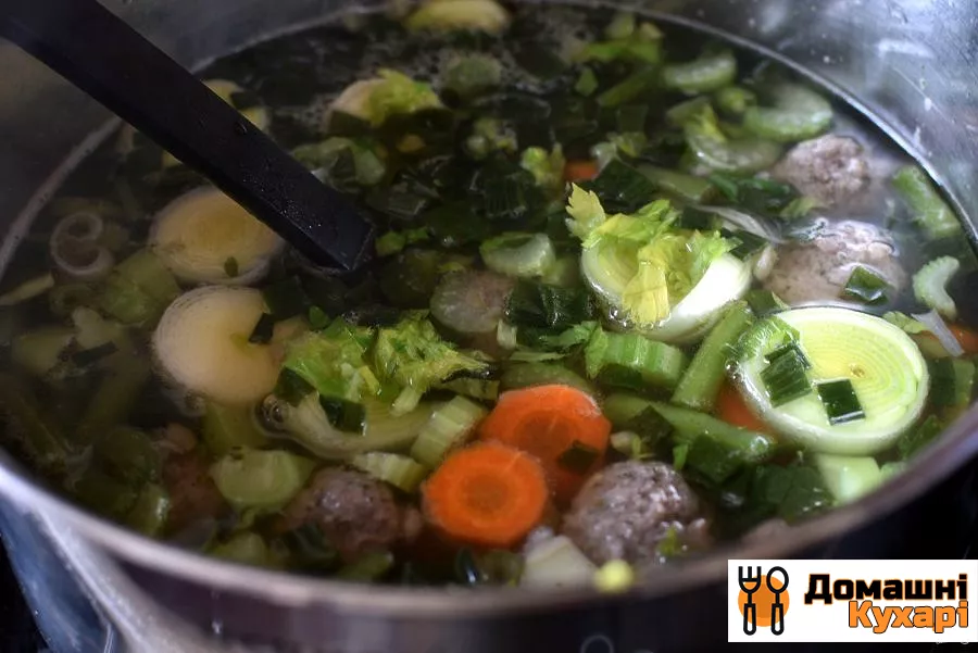 Суп овочевий з фрикадельками - фото крок 4