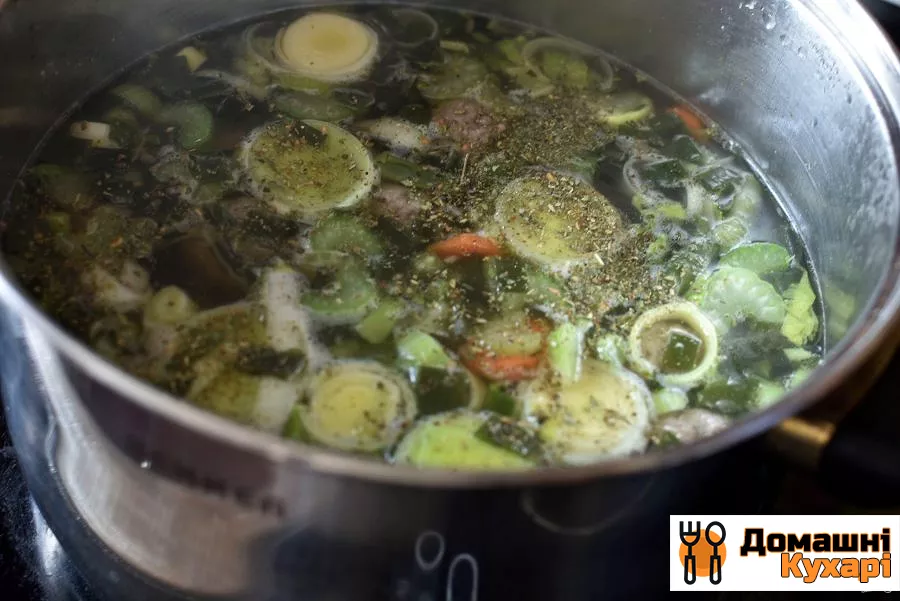 Суп овочевий з фрикадельками - фото крок 5