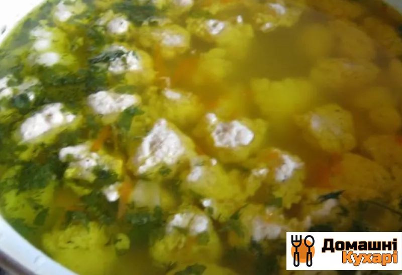 Суп з цвітною капустою і фрикадельками - фото крок 11