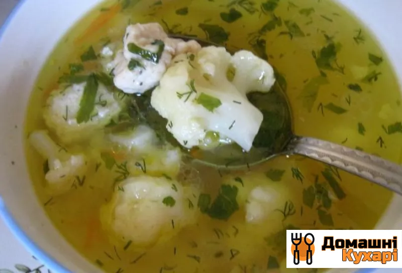 Суп з цвітною капустою і фрикадельками - фото крок 12