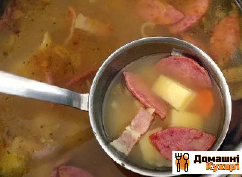 Суп з горохом і копченою ковбасою - фото крок 6