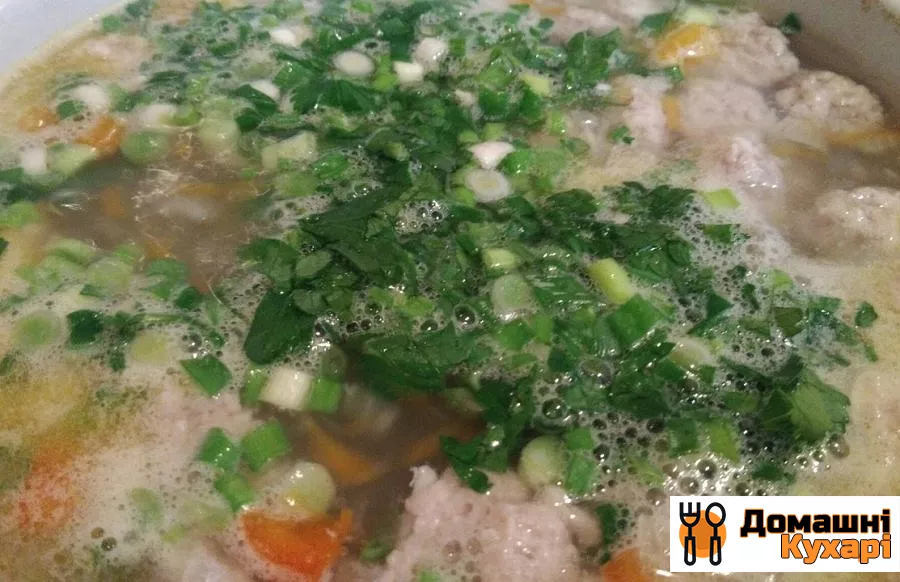 Суп з курячими фрикадельками і овочами - фото крок 10