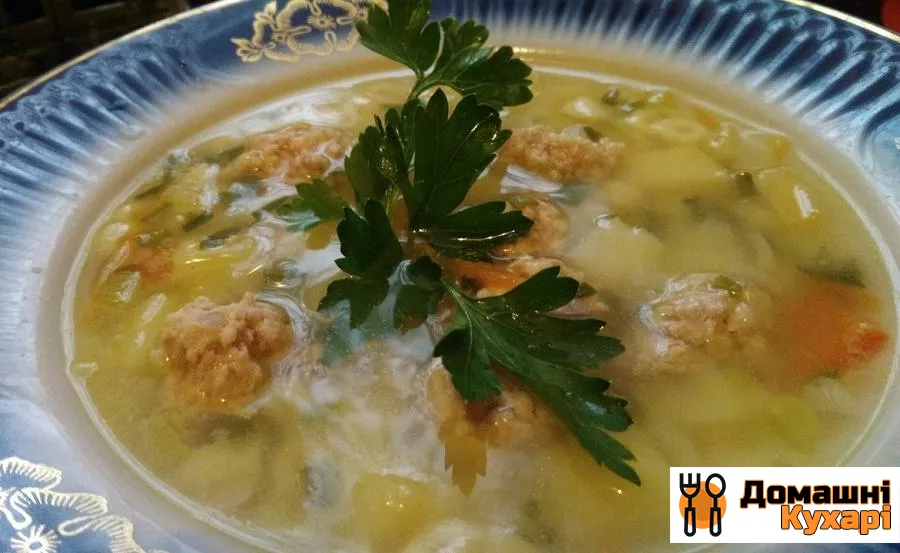 Суп з курячими фрикадельками і овочами - фото крок 11