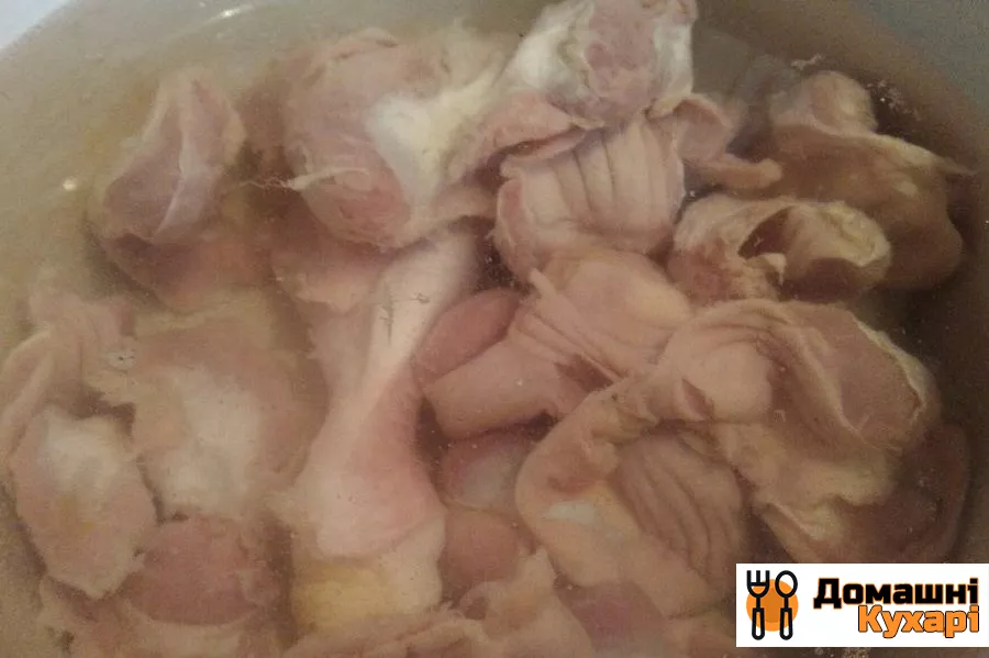 Суп з курячими шлунками і пшоном - фото крок 1