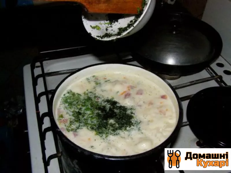 Суп з сиром і ковбасою - фото крок 7