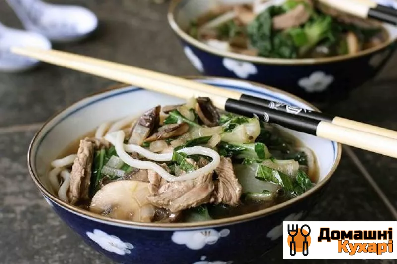 Рецепт Суп з яловичиною та локшиною по-азійському