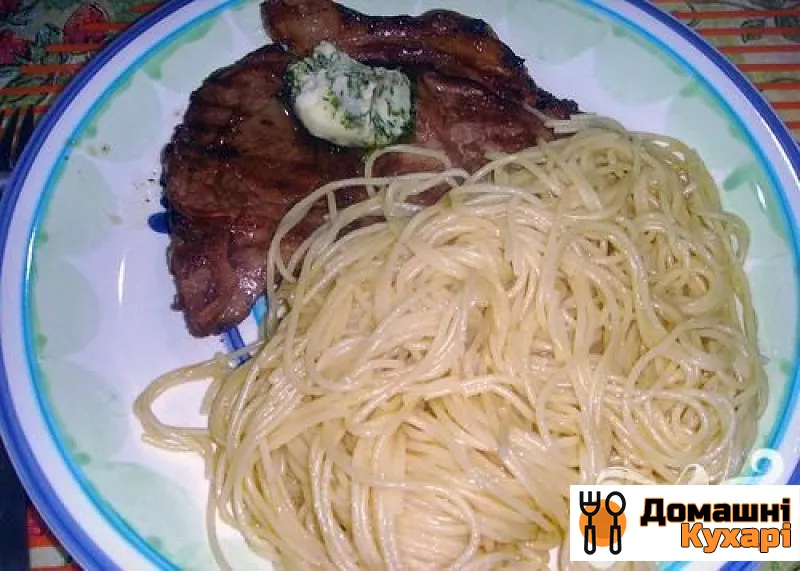 Рецепт Свиняча відбивна зі спагеті